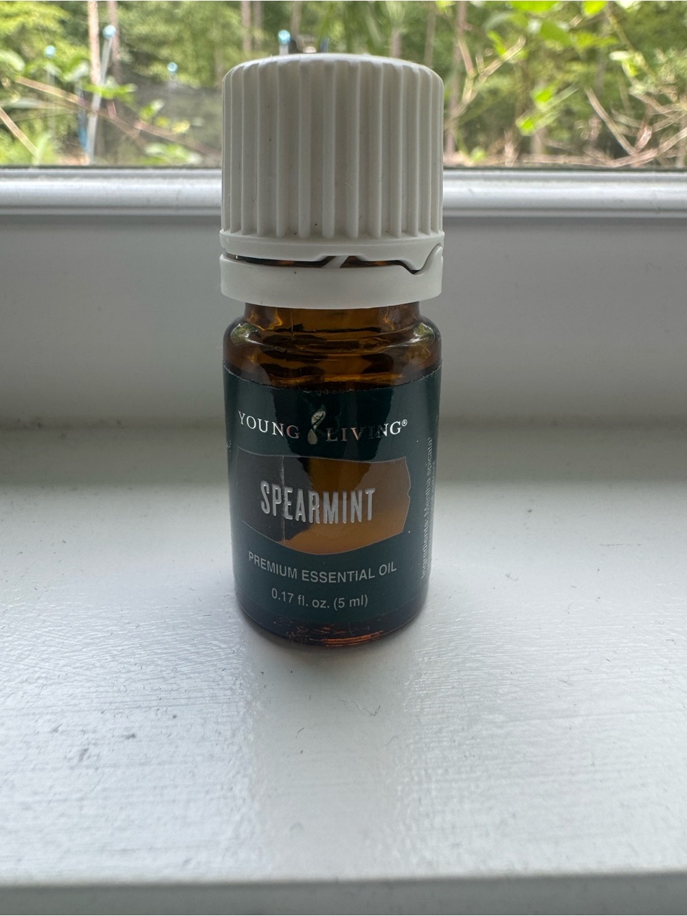 Young Living Spearmint Essential Oil - Amber Bottle with White Cap